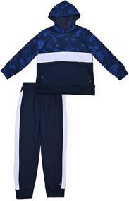 img 4 attached to 🐆 Cheetah Boys 2-Piece Fleece Jetsetter Boys' Clothing Set