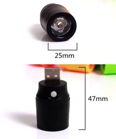 img 3 attached to Пластиковая USB LED Лампа с креплением для фонарика, экстренного освещения, белого цвета, с гибким USB удлинительным кабелем для ПК, ноутбука, портативного зарядного устройства, универсальное применение (черный)