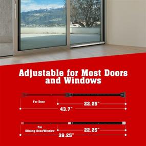 img 3 attached to Enhance Security with the 2-in-1 Door Security Bar & Sliding Patio Door Security Bar (2 Pack) by SECURITYMAN – Premium Iron Construction for Optimal Safety
