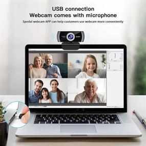 img 3 attached to Enhanced 1080p HD Webcam with Microphone for Effortless Video Calls, Recording, and Streaming – Compatible with Desktop, Laptop, PC, Mac, Xbox, Zoom, Skype