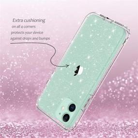 img 1 attached to 📱 "Casetego Glitter iPhone 11 Case - Full Body 360° Protection with Built-in Screen Protector, Slim Crystal Transparent Cover for Apple iPhone 11 6.1 inch