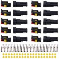 muyi 10 kit – 2 pin way waterproof electrical connector – 1.5mm series terminals – water resistant logo