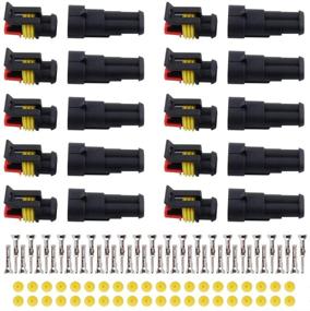 img 4 attached to MUYI 10 Kit – 2 Pin Way Waterproof Electrical Connector – 1.5mm Series Terminals – Water Resistant