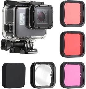 img 4 attached to SOONSUN Waterproof Housing Case With 4-Pack Lens Filters For GoPro Hero 7 6 5 Black Hero (2018)