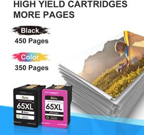 img 2 attached to 🖨️ FAcms HP 65XL 65 XL Remanufactured Ink Cartridges Replacement - Envy 5055 5052 5058, DeskJet 3755 2652 2655 3722 3723 3752 3758 3730 3720 3700 2622 2655 Printer - 1 Black, 1 Color