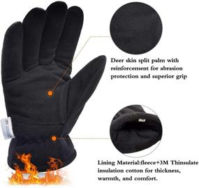 img 2 attached to Intra FIT Thermal Weather Windstop Thinsulate Men's Accessories