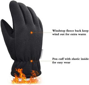 img 3 attached to Intra FIT Thermal Weather Windstop Thinsulate Men's Accessories