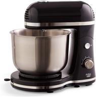 delish by dash compact stand mixer: 3.5 quart with beaters & dough hooks - black - efficient and versatile logo