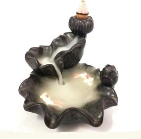 img 3 attached to Vintage Handcrafted Porcelain Ceramic Backflow Incense Burner for Stick Home Décor (10.5cm8cm)