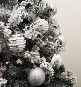 img 1 attached to Deluxe Shatterproof Christmas Ball Ornaments - Joiedomi 24 Pcs in Silver & White, Perfect for Holidays, Party Decorations, Tree Ornaments, and Special Events - 2.36 Inches