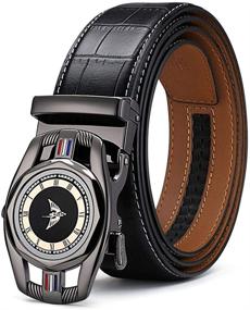 img 4 attached to WilliamPOLO Leather Ratchet Elegant Adjustable Men's Accessories for Belts