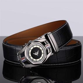 img 3 attached to WilliamPOLO Leather Ratchet Elegant Adjustable Men's Accessories for Belts