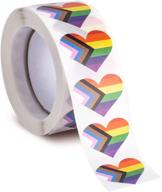 lgbtq pride heart stickers roll logo