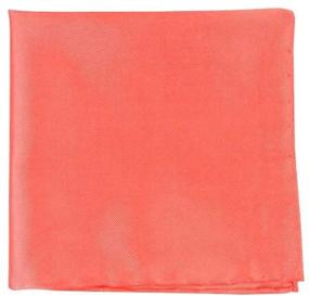 img 1 attached to 🌺 Coral Twill Pocket Square with Solid Design