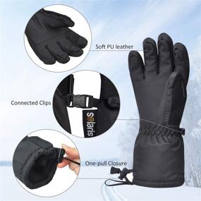 img 2 attached to ❄️ Ultimate Winter Protection: Waterproof Ski Gloves with 3M Thinsulate, Half Ski Mask, & More!