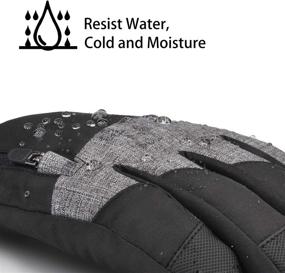 img 1 attached to ❄️ Ultimate Winter Protection: Waterproof Ski Gloves with 3M Thinsulate, Half Ski Mask, & More!