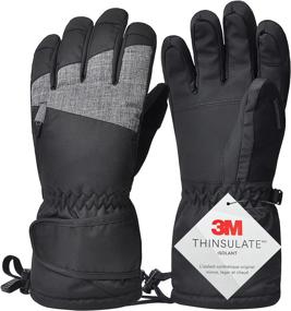 img 4 attached to ❄️ Ultimate Winter Protection: Waterproof Ski Gloves with 3M Thinsulate, Half Ski Mask, & More!