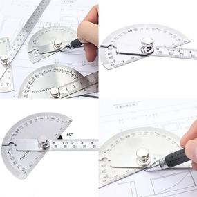 img 1 attached to 📏 Precision at Your Fingertips: HanYan Protractor Degrees Stainless Goniometer for Accurate Angle Measurement