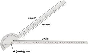 img 3 attached to 📏 Precision at Your Fingertips: HanYan Protractor Degrees Stainless Goniometer for Accurate Angle Measurement