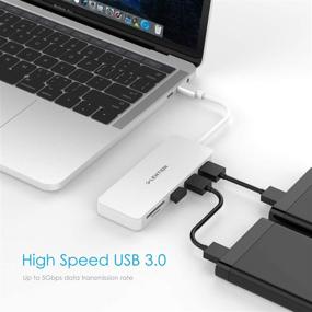 img 1 attached to 🔌 LENTION USB C Hub with 3 USB 3.0, SD/Micro SD Card Reader & Charging - Compatible with MacBook Pro 13/15/16/M1 & New Mac Air/iPad/Surface - Stable Driver Certified Adapter (CB-C16s, Silver)