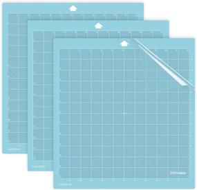 img 4 attached to 🔵 Коврик для резки на Silhouette Cameo - Diymaker Lightgrip (12x12 дюймов, 3 коврика) - Синий коврик идеально подходит для ремесел
