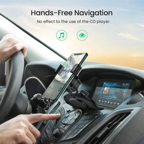 img 2 attached to 📱 UGREEN Car Phone Mount CD Slot Holder - Adjustable Gravity Stand for iPhone 13 12 11 Pro Max SE XR XS X 8 7 6 Plus 6S, Samsung Galaxy S20 S10 S9 S8, Google Pixel 4 XL