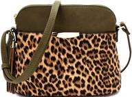 leopard compartment leather crossbody leopard3 women's handbags & wallets in crossbody bags logo