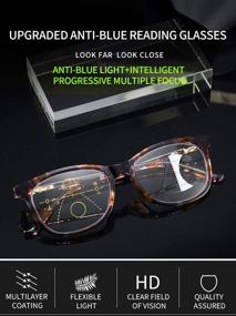 img 1 attached to 👓 Enhanced Sight with Progressive Multifocus Reading Glasses: No Line Multifocal Readers for Men & Women, Blue Light Blocking, 100% UV Protection, Tortoise 2.5X