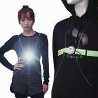 🏃 reflective vest with front light: usb rechargeable running gear for night runners - ideal gift for women, men & kids логотип