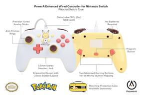 img 3 attached to 🎮 PowerA Enhanced Pikachu Electric Type Nintendo Switch Lite Wired Gamepad Controller – Officially Licensed by Nintendo