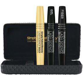 img 4 attached to Simply Naked Beauty Mascara Black: Volumizing & Lengthening Eyelash Growth Serum, Clear 👁️ Gel & 3D Fiber Lengthening Mascara with Nourishing Black Base - Natural, Non-Toxic & Cruelty-Free