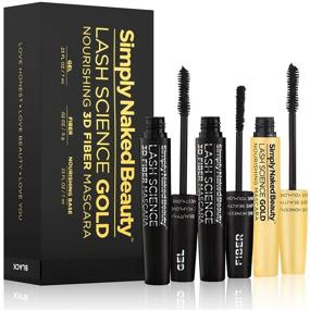 img 2 attached to Simply Naked Beauty Mascara Black: Volumizing & Lengthening Eyelash Growth Serum, Clear 👁️ Gel & 3D Fiber Lengthening Mascara with Nourishing Black Base - Natural, Non-Toxic & Cruelty-Free