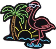 реальная сиц фламинго, светящийся в темноте. логотип