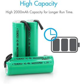 img 2 attached to Tenergy 10 Pack AA NiMH 🔋 Rechargeable Batteries with 2000mAh Capacity and Easy-to-use Tabs