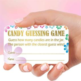 img 1 attached to Candy Guessing Game Cards (Pack Of 100) Stunning Gold Foil Stamping 3