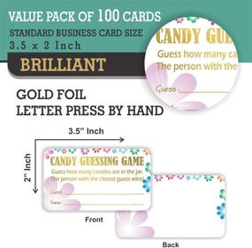 img 3 attached to Candy Guessing Game Cards (Pack Of 100) Stunning Gold Foil Stamping 3