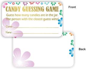 img 2 attached to Candy Guessing Game Cards (Pack Of 100) Stunning Gold Foil Stamping 3