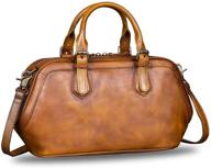 👜 genuine leather handmade crossbody women's handbag set with wallet - top-handle bag included logo