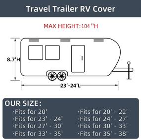 img 1 attached to 🚐 Premium 6-Layer Waterproof RV Cover | Fits 23'-24' RVs | Heavy Duty 150G/M | Enhanced Protection from Dust, UV Rays, and Wind | Camper Accessories