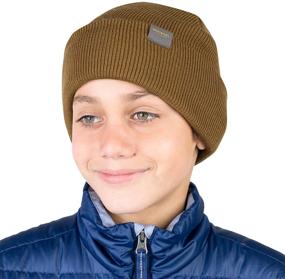 img 2 attached to 🧢 Premium MERIWOOL Kids Beanie: Stylish Merino Ribbed Boys' Accessories and Hats & Caps for Extra Warmth and Comfort!