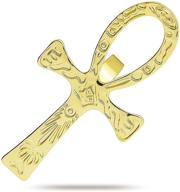 кольцо rechicgu египетский анкх - ключ к жизни: регулируемая основа с акцентом на анкаре и гравировкой глифов, символизирующее защиту и амулетное украшение. логотип
