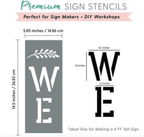 img 2 attached to 🎨 Versatile Large Vertical Welcome Stencils for Painting, Drawing & Art Projects