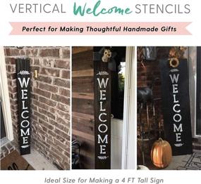 img 1 attached to 🎨 Versatile Large Vertical Welcome Stencils for Painting, Drawing & Art Projects