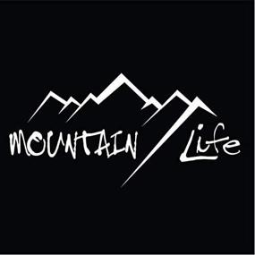 img 3 attached to 🏔️ Mountain Life Виниловая наклейка-стикер для автомобилей, грузовиков, фургонов, внедорожников, стен, кружек и ноутбуков - 7-дюймовая белая наклейка - KCD2781