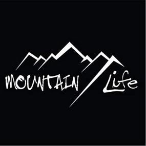 img 1 attached to 🏔️ Mountain Life Виниловая наклейка-стикер для автомобилей, грузовиков, фургонов, внедорожников, стен, кружек и ноутбуков - 7-дюймовая белая наклейка - KCD2781