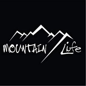 img 4 attached to 🏔️ Mountain Life Виниловая наклейка-стикер для автомобилей, грузовиков, фургонов, внедорожников, стен, кружек и ноутбуков - 7-дюймовая белая наклейка - KCD2781