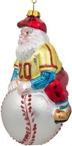 img 3 attached to 🎅 Discover the Perfect BestPysanky Santa Baseball Player Glass Christmas Ornament 5 Inches for Your Holiday Decor"