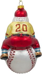 img 2 attached to 🎅 Discover the Perfect BestPysanky Santa Baseball Player Glass Christmas Ornament 5 Inches for Your Holiday Decor"