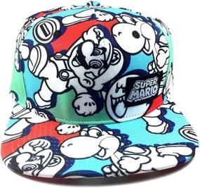 img 3 attached to 🧢 Nintendo Super Mario Bros. All Over Sublimated Print Snapback Cap