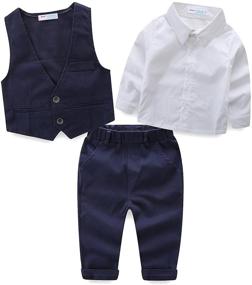 img 3 attached to 👔 Mud Kingdom Toddler Blazer: Stylish Burgundy Boys' Clothing Set